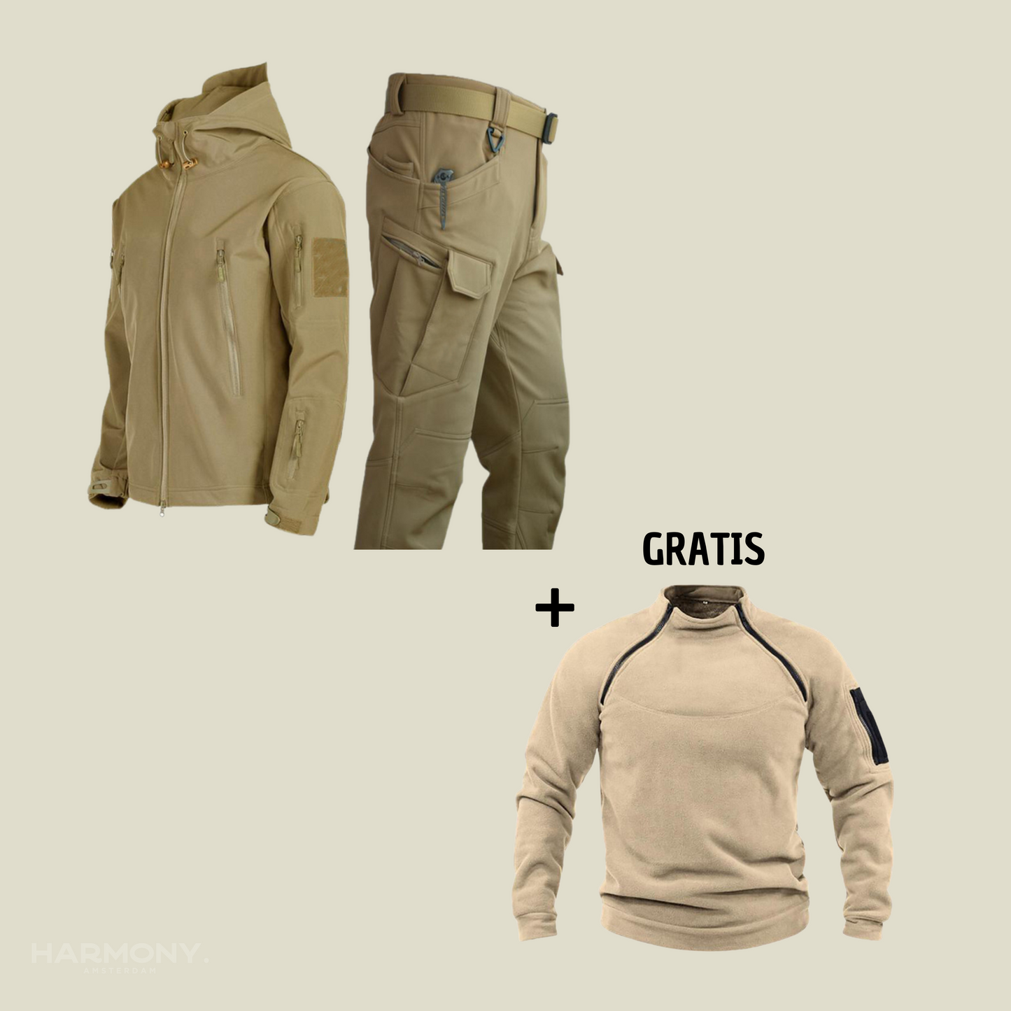 Jorge - Militair waterdicht pak + gratis jas